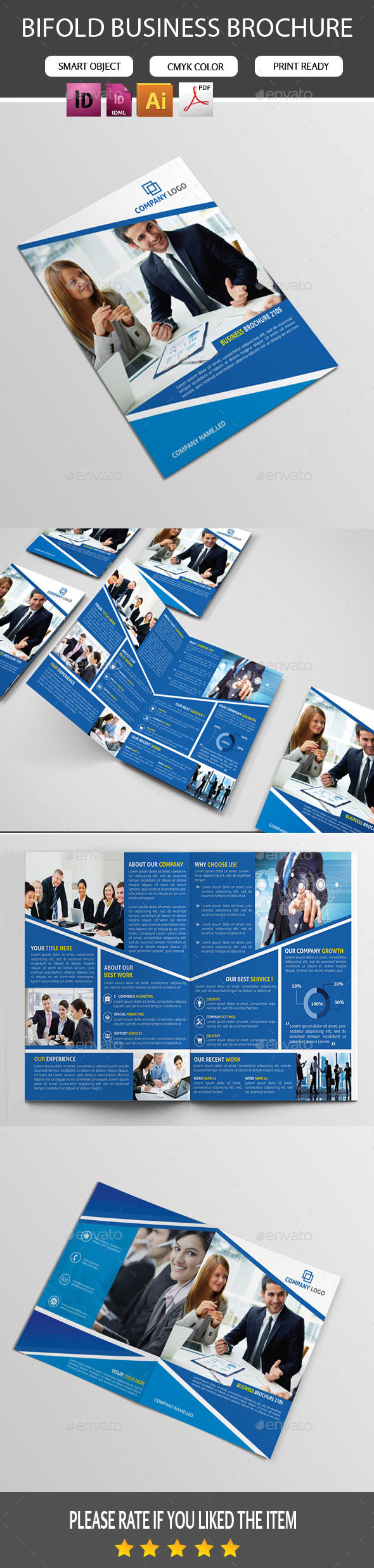 Print Template GraphicRiver  Bifold Brochure  Template 